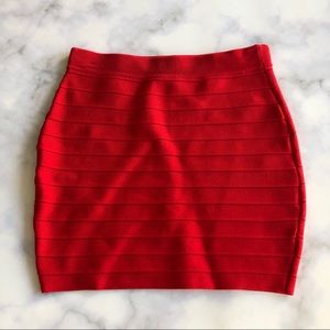 LF Seek the Label Mini Bandage Skirt in Red